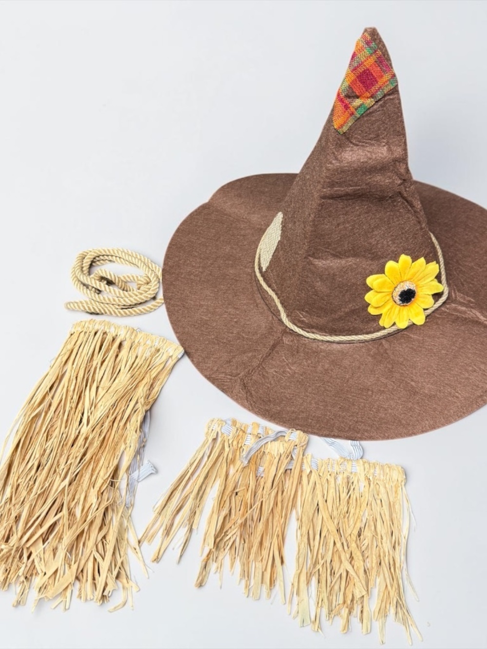 NWOT Kids Scarecrow Costume Accessory Set w/ Hat - Picture 2 of 10